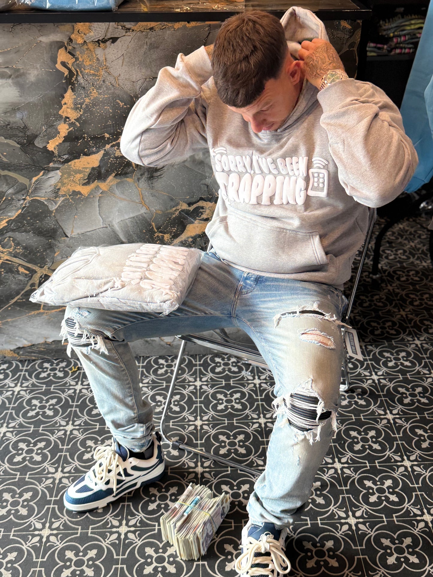 Been Trapping Hoodie (Grey)