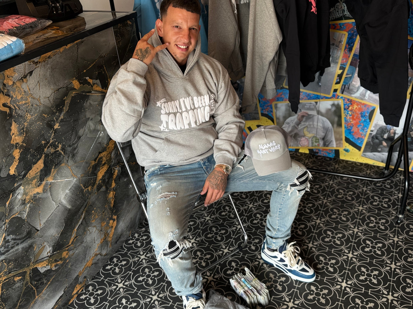 Been Trapping Hoodie (Grey)
