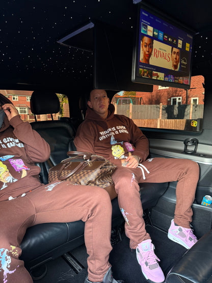 AWM Paint Splatter Tracksuit (Brown)