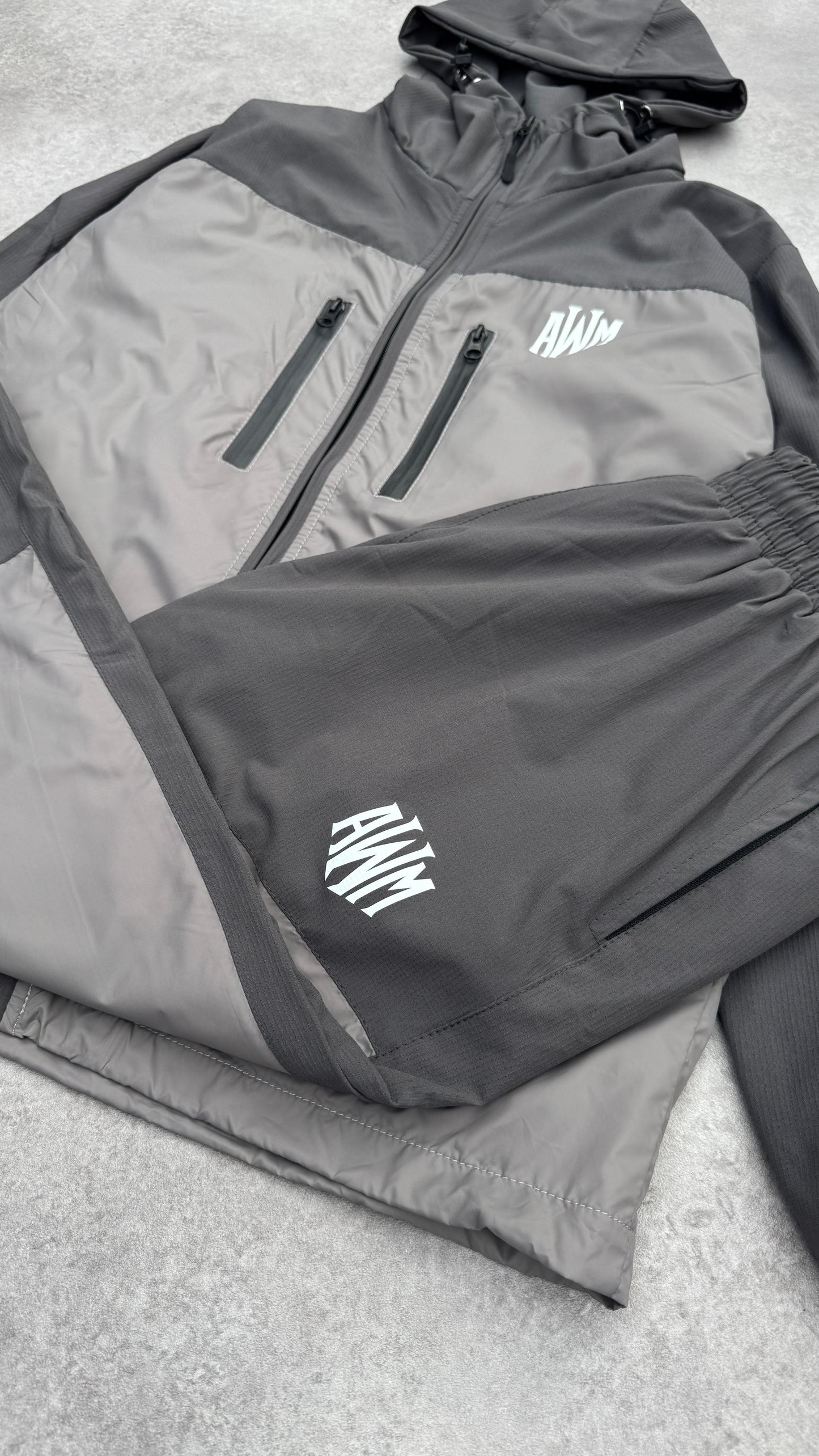 AWM Active  Panel Tracksuit (Grey)