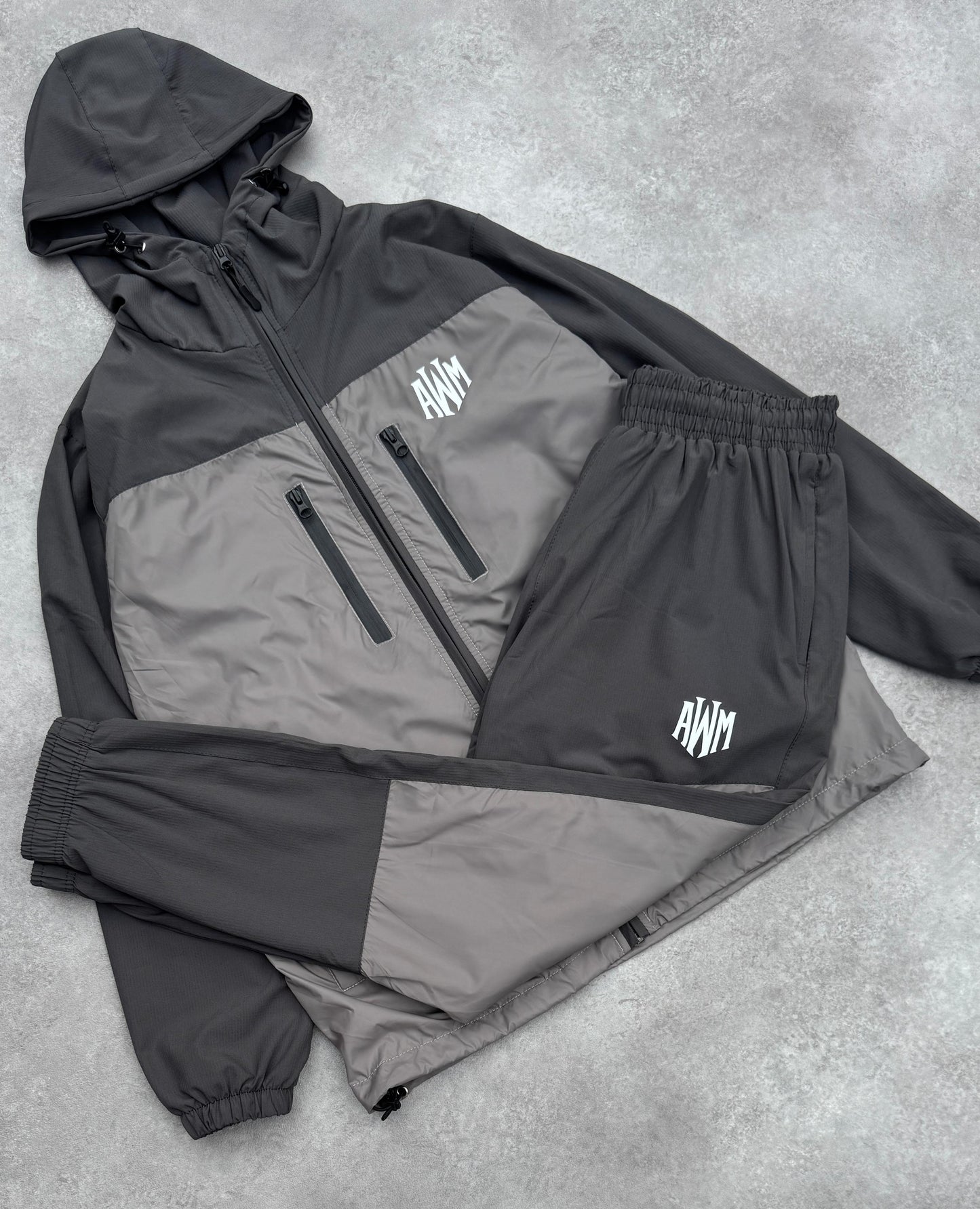 AWM Active  Panel Tracksuit (Grey)