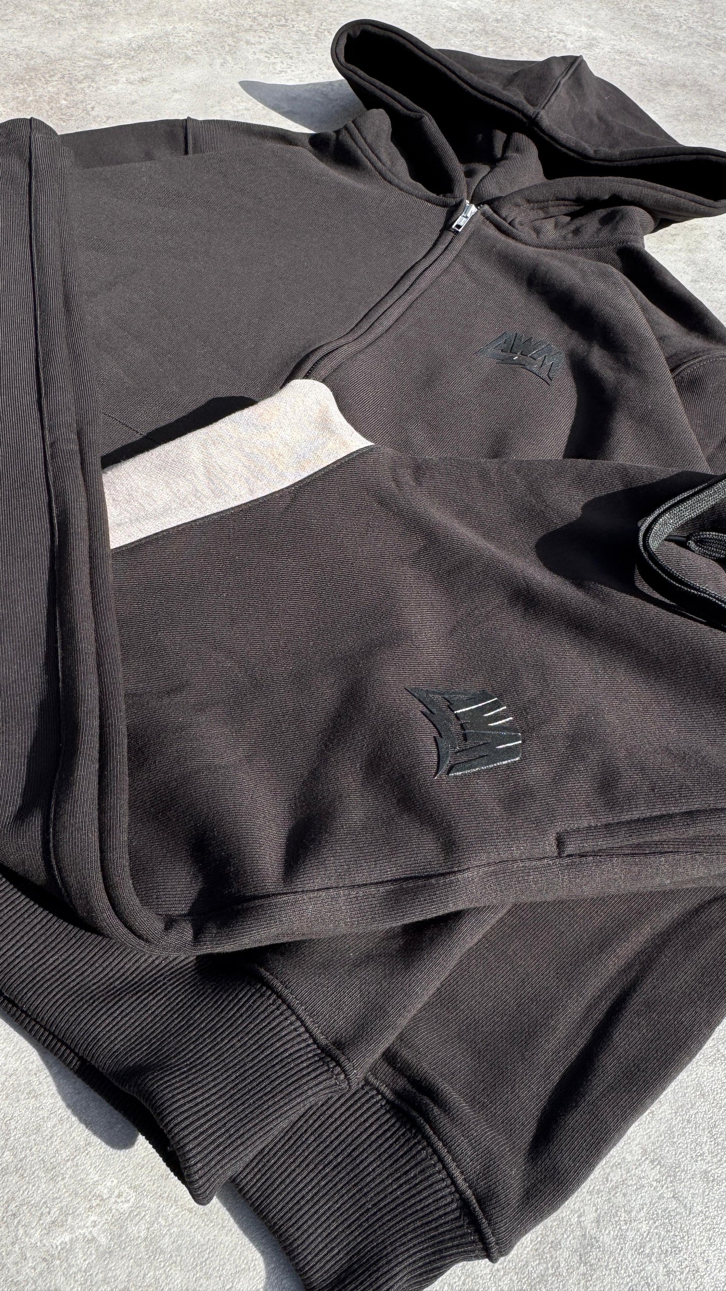 Always Want More Premium Zip Tracksuit (Black)