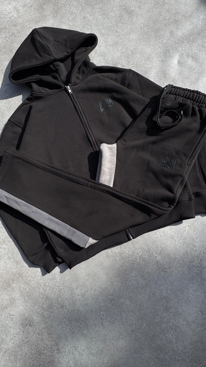 Always Want More Premium Zip Tracksuit (Black)