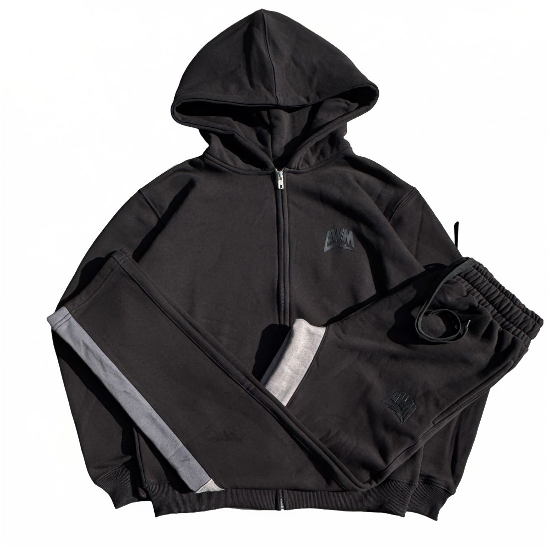Always Want More Premium Zip Tracksuit (Black)