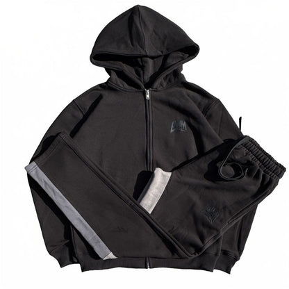 Always Want More Premium Zip Tracksuit (Black)