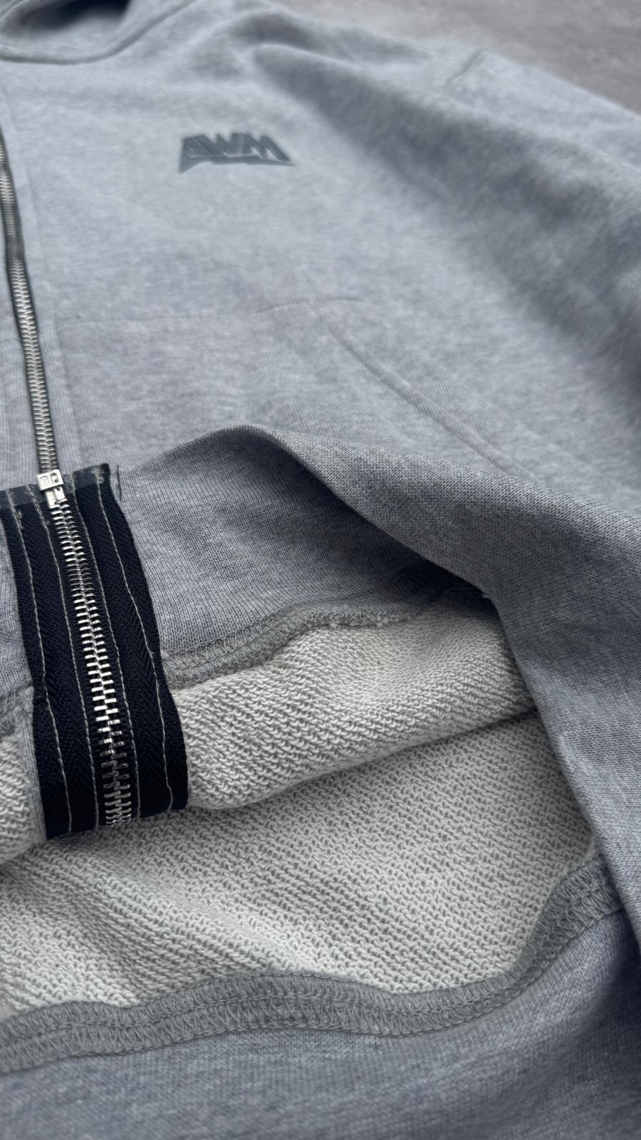 Always Want More French Terry Short Set (Heather Grey)