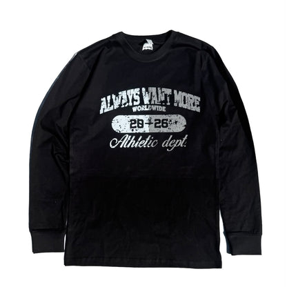 AWM Stensil Grey Logo LongsleeveTee (Black)