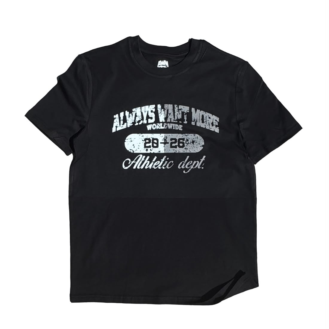 AWM Stensil Grey Logo Tee (Black)