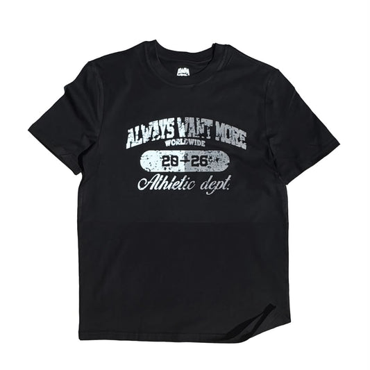 AWM Stensil Grey Logo Tee (Black)