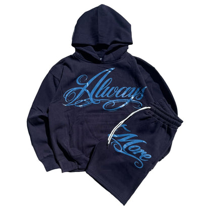 Always Want More Washed Short Set (Navy)