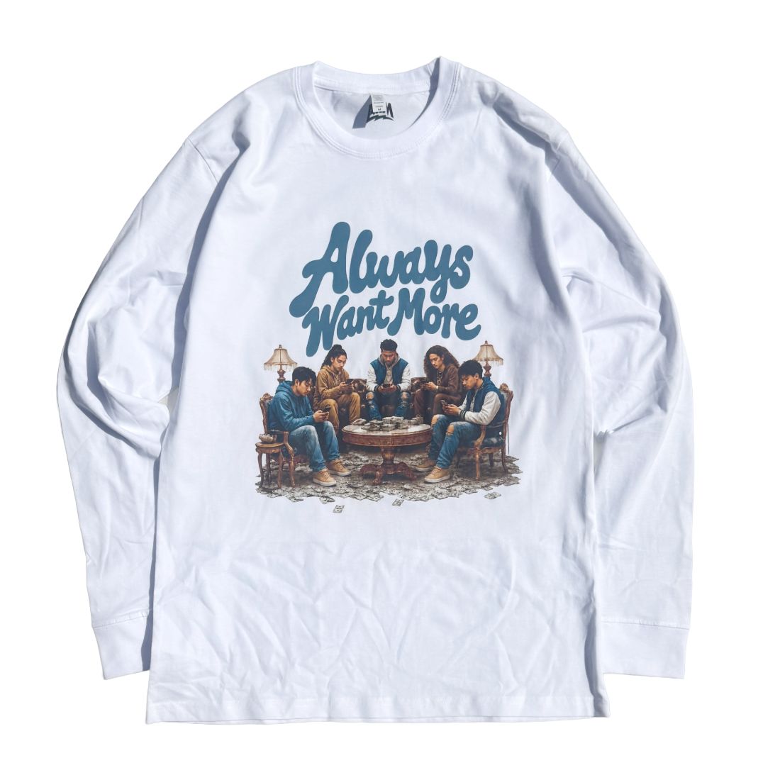 AWM Swerve Logo LongsleeveTee (White)