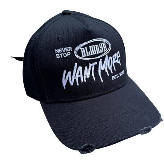 AWM Distressed 5panel Strap Cap (Navy)