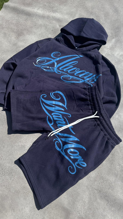 Always Want More Washed Short Set (Navy)