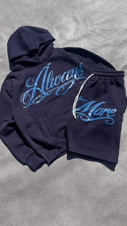 Always Want More Washed Short Set (Navy)