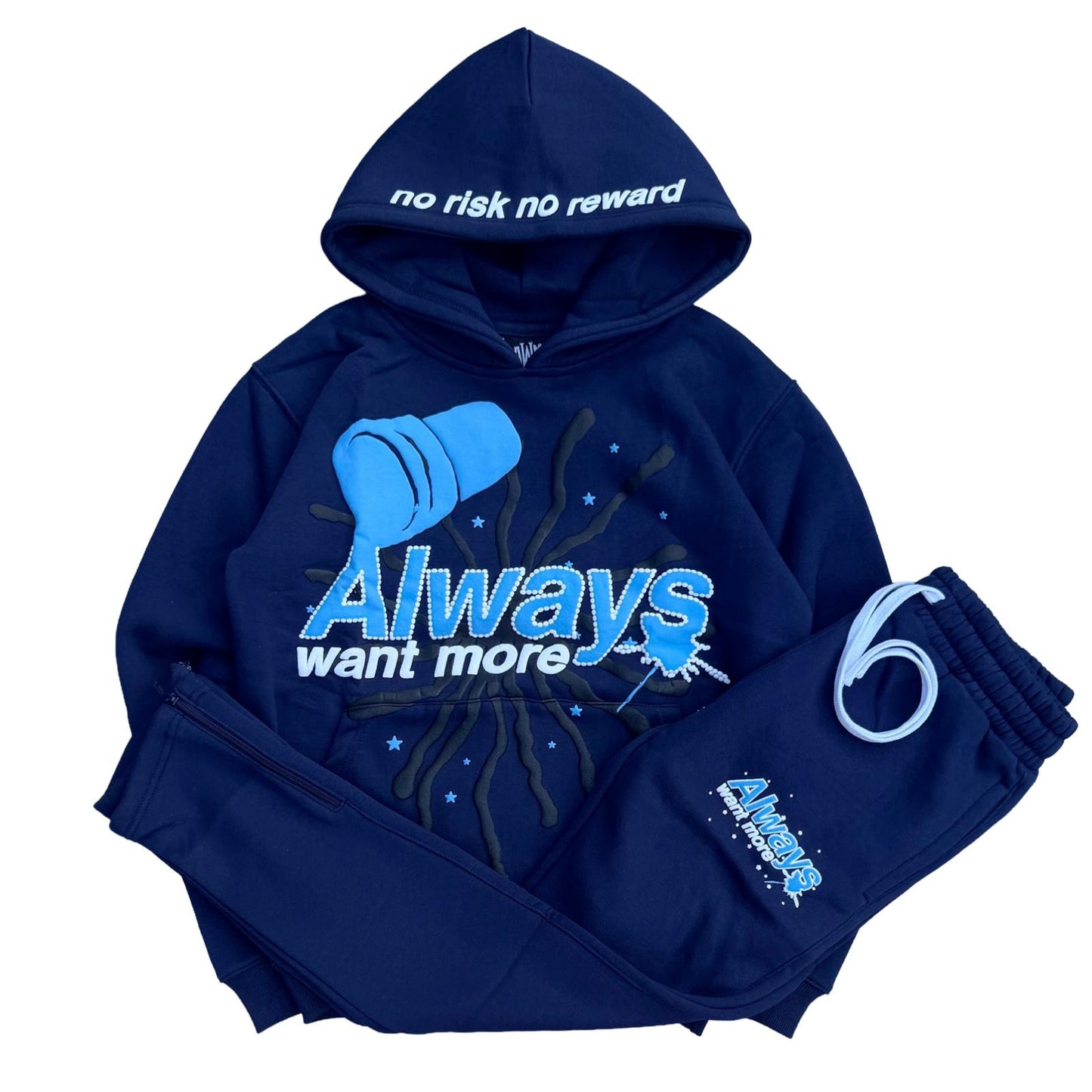 Always Want More Premium Tracksuit (Navy)